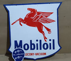 Socony-Vacuum Mobil oil Porcelain Enamel Sign 24 x 24 Inches ...