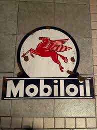 Antique Look Mobil Pegasus Lollipop Dealer Gas Oil Pump Sign ...