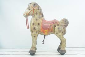 Vintage . MOBO Bronco Riding Horse Toy Vintage Metal ...