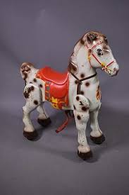 Antique Metal Mobo Bronco Horse