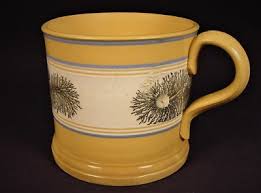 VERY RARE ANTIQUE 1800s STUNNING BLACK SEAWEED MOCHA MUG ...