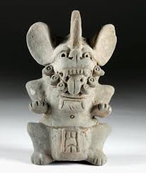 Sold at Auction: Zapotec Pottery Incensario - Camazotz the Bat God