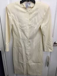 Kenar2 Women's Off White 100% Wool Button Front Dress Jacket Size 8 | eBay