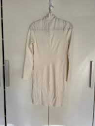 NEW M Enza Costa Cashmere Long Sleeve Turtleneck Dress White REVOLVE MSRP $297 | eBay