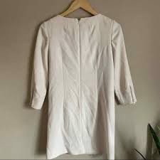 J. Crew Double Zip Shift Dress In Cream | eBay