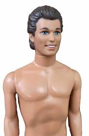 Barbie Ken Doll Brown Hair Aqua Blue Eyes Dimples Nude Soft Head Vtg 1990 Mattel | eBay