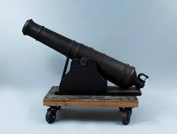 Cannon from Imperial Russian Navy sidewheel gunboat, the ...