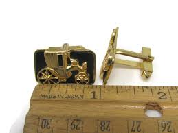 Antique Car Carriage Men's Cufflinks: Vintage Gold Tone ...