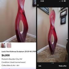Vintage (1989) Abstract Poly Resin Sculpture 51” By Louis “Red” Von Koelnau for Sale in Long Beach, CA - OfferUp