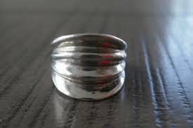 Vintage Modernist Sterling Silver Ring - Size 6.75 | eBay