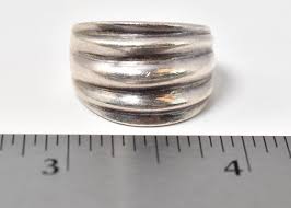 Wide Band Ring in Sterling Silver - Etsy