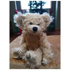 Adorable curly Teddy bear. For Sale at Ruby Lane