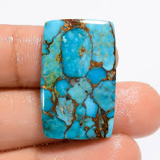 Mohave Turquoise Radiant Shape Cabochon Loose Gemstone 24 Ct ...