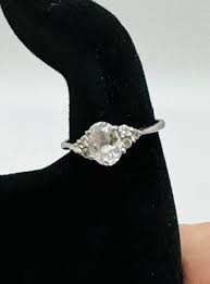 Sterling Silver Size 8 Solitaire With Side Stones CZ Ring ...