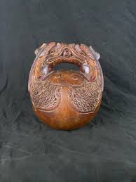 Big Japanese Carved Wooden Fish Mokugyo From the 19th ...
