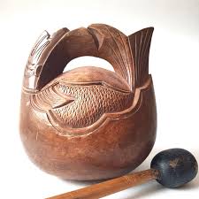 Japanese Mokugyo Wooden Fish Drum Buddhism - Etsy