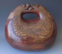 Japanese Antique Mokugyo, Buddhist Wooden Fish Bell ...