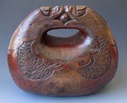 Japanese Antique Mokugyo, Buddhist Wooden Fish Bell (item ...