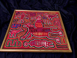 1960s Original Handmade Stitch Arm Panama Textile Art ...