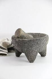Vintage Molcajete | Basalt Stone Mortar & Pestle 2 Pc ...