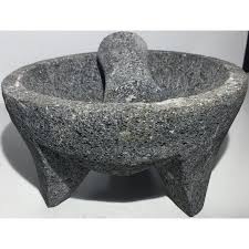 7"" Large Mexican Piedra Negra Molcajete/Tejolote Mortar and ...