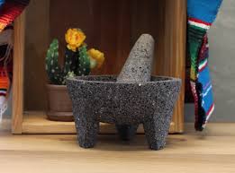 Cultural Bowl & Pestle - Lava Stone - 8 Inch - - Authentic ...
