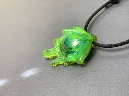 Green Slime Glass Pendant Necklace - Steampunk Style - Etsy