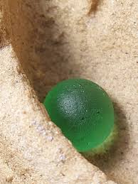 White Cats Eye & Smaller Green Nova Scotia Seaglass Marble Both Perfectly Weathered by the Ocean Tumbled Frosted Found on the Beaches - Etsy