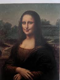 Large Antique Oil Painting The Mona Lisa after da Vinci's ...
