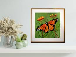 Monarch Butterfly Printable Art, Digital Download, Colorful Print, Instant Download, Insect Art Print, Printable Wall Art, 4 Files - Etsy
