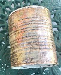 Vintage World Map on Painted and Antiqued Tin Can - Etsy