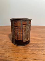 Vintage Rust-oleum Grey - 583 Paint Can One Pint 16oz Red Paper Label Bucket