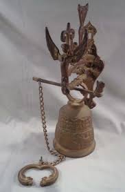 Vintage Angel Wall Mount Monastery Brass Bell VOCEM MEAM A ...