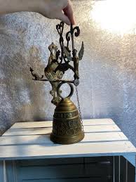 Rare Vintage Brass Monastery Bell, Early 20th Century "vocem ...