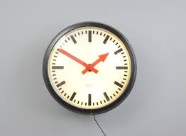 Large Light Up Factory Clock By RFT Circa 1960s – Otto's ...