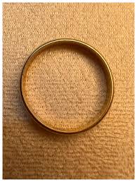 Vintage Simple 14k Yellow Gold Plain Band Donut Shape 2.8g Size 11. For Sale at Ruby Lane