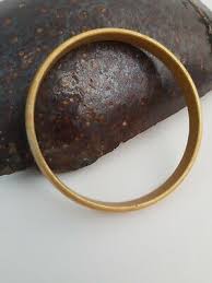 Bracelet Metal 2 3/4 Inch Bangle Gold Color With Silver Etches 5/16 Inch Wide | eBay