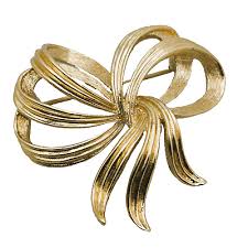 Vintage Monet Signed Bow Gold Tone Metal Pin Brooch | eBay