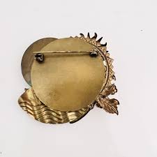 Vintage Flower Garden Brooch Enamel Flower Sun Violets Water Can Seeds PSAA 1415 | eBay