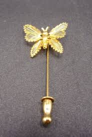 Vintage Monet Butterfly Pin Gold Stick Brooch in Case | eBay