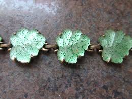 Vintage Judy Lee Lucite Green Spattered Maple Leaf Bracelet - Etsy