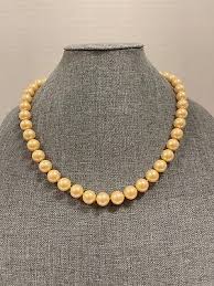 Vintage Faux Pearl Necklace with Sterling and 925 Rhinestone Ball Closure | eBay