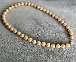Cultured South Sea Golden Pearl 18 Inch Necklace 8.9-9.5mm with 14K gold | eBay