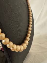 Vintage Pink Glass Graduated Faux Pearl Strand Necklace Jewelry Box Clasp 16” - Etsy