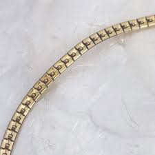 Vintage Napier Brushed Gold Tone Boxy Elegant Chain Necklace ...