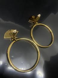 Vintage KARL LAGERFELD Signed Goldtone Fan Hoop Clip-on ...