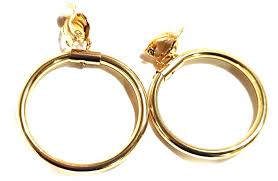 Clip-on Hoop Earrings 2 inch Hoops Thick Round Pipe Hoops ...