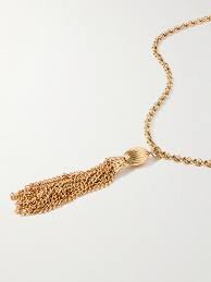 Jennifer Behr Tasseled -Plated Necklace - Gold | Editorialist