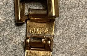 Gold Plated Bracelet Marked Korea 7.5” | eBay