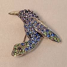 Monet | Jewelry | Monet Hummingbird Brooch Pin Rhinestone ...